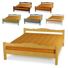 Mercurio double wooden Bed for home hotels b&b comunity